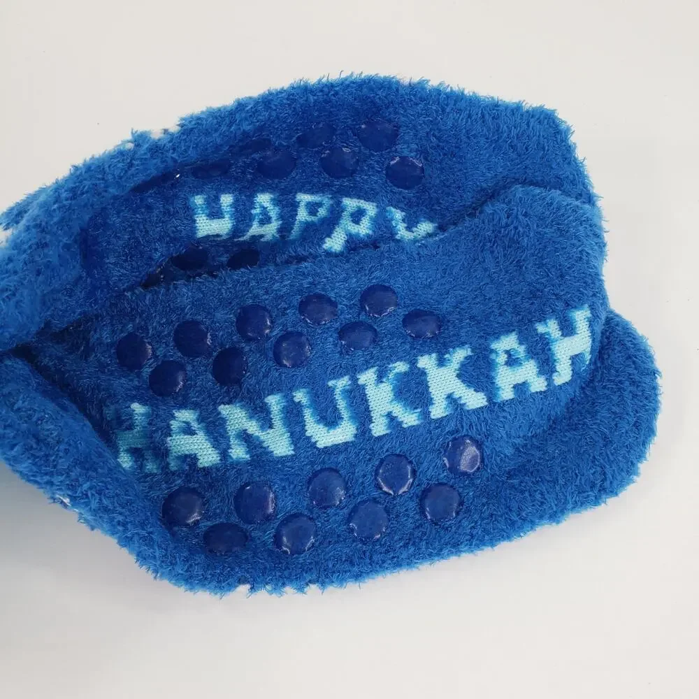 HAPPY HANUKKAH Lounge Socks Shea Infused Bath & Body Works Peace Light Love